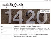 Tablet Screenshot of marshallwellslofts.com